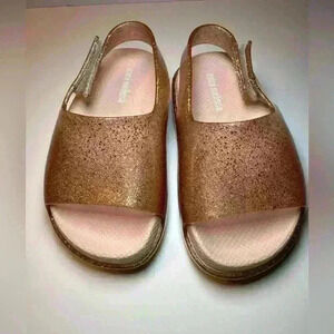 NWOT Mini Melissa Silver Glitter Sandals size baby 7
